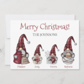 Buffalo Pset Gnome Familie Gepersonaliseerd Kerstf (Voorkant)