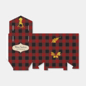 Buffalo Pset Gold Foil met kerstmis Deer Bedankdoosjes (Uitgevouwen)