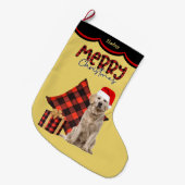 Buffalo Pset Golden Retriever Dog Grote Kerstsok (Voorkant (Hangend))