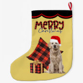 Buffalo Pset Golden Retriever Dog Grote Kerstsok (Achterkant)