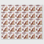 Buffalo Pset Golden Retriever Kerstmis Cadeaupapier (Vlak)