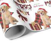Buffalo Pset Golden Retriever Kerstmis Cadeaupapier (Rol Hoek)