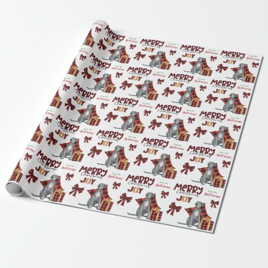 Buffalo Pset Great Dane Dog Kerstmis Cadeaupapier (Uitgerold)