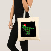 Buffalo Pset Green Dinosaur T Rex Funny Kerstmis Tote Bag (Voorkant (product))