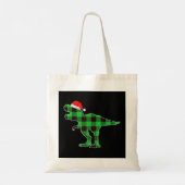 Buffalo Pset Green Dinosaur T Rex Funny Kerstmis Tote Bag (Achterkant)