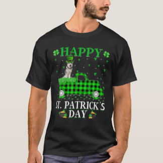 Buffalo Pset Green Truck Malamute Dog St. Patrick T-shirt