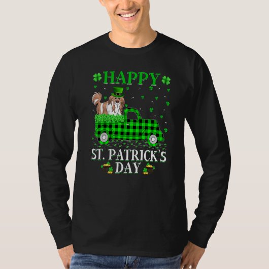 Buffalo Pset Green Truck Shih Tzu Dog St Patrick T-shirt (Voorkant)