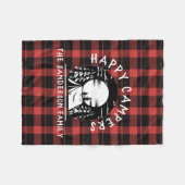 Buffalo Pset Happy Campers Familienaam Camping Fleece Deken (Voorkant (Horizontaal))