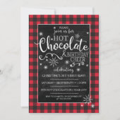 Buffalo Pset Hot Chocolate Birthday Invitation Kaart (Voorkant)