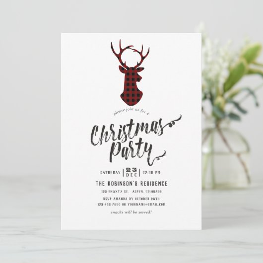 Buffalo Pset-kerstfeest Kaart (Staand voorkant)