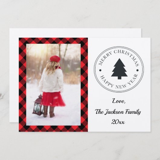 Buffalo Pset Kerstmis Feestdagenkaart (Voorkant / Achterkant)