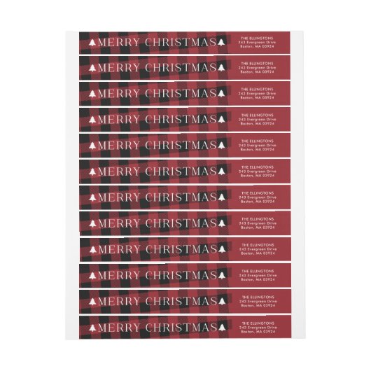 Buffalo Pset-kersttijdadreslabels (Vel)