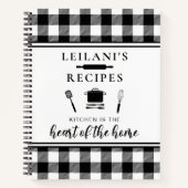 Buffalo Pset Kitchen is Wit Wit Hart Home Recipe Notitieboek (Voorkant)