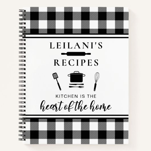 Buffalo Pset Kitchen is Wit Wit Hart Home Recipe Notitieboek (Voorkant)