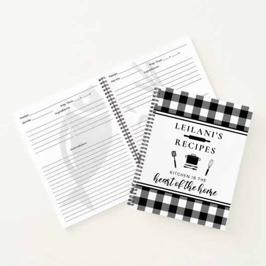 Buffalo Pset Kitchen is Wit Wit Hart Home Recipe Notitieboek (Binnen)