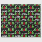 Buffalo Pset Leopard-kerstbomen Cadeaupapier (Vlak)
