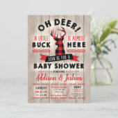 Buffalo Pset Little Buck Oh Deer Baby shower Kaart (Staand voorkant)