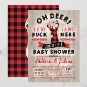 Buffalo Pset Little Buck Oh Deer Baby shower Kaart (Voorkant / Achterkant)