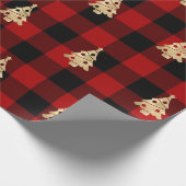 Buffalo Pset Lomberjack kerstboom Gold Cadeaupapier (Hoek)