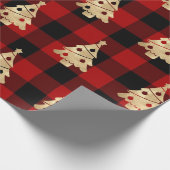 Buffalo Pset Lomberjack kerstboom Gold Cadeaupapier (Hoek)
