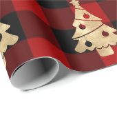 Buffalo Pset Lomberjack kerstboom Gold Cadeaupapier (Rol Hoek)