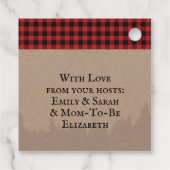 Buffalo Pset Lumberjack Baby shower Dank u Bedankjes Labels (Achterkant)