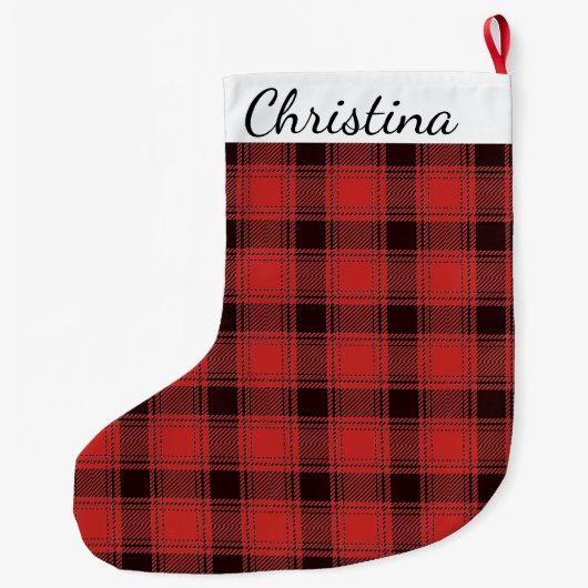 Buffalo Pset Lumberjack kerststop Grote Kerstsok (Achterkant)