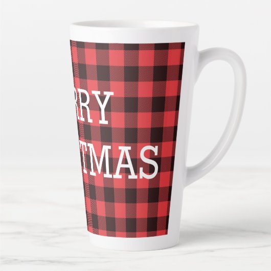 Buffalo Pset Merry kerst Aangepast Latte Mok (Rechts)