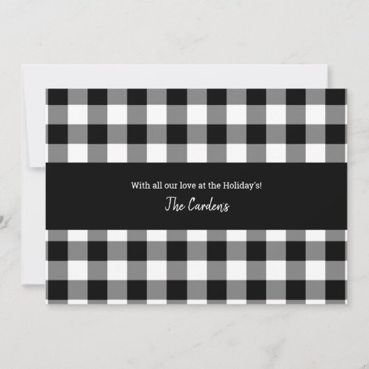 Buffalo Pset Merry kerstfoto Kaart (Achterkant)