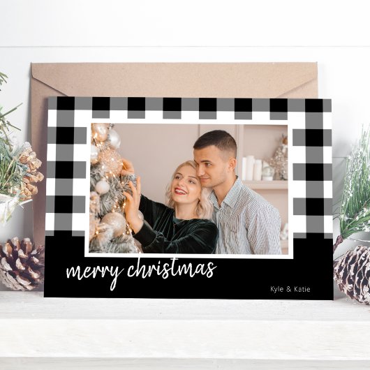 Buffalo Pset Merry kerstfoto Kaart