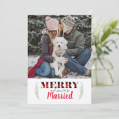 Buffalo Pset Merry-kerstfoto Save the Date Kaart (Staand voorkant)