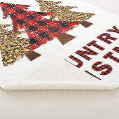 Buffalo Pset met kerstboom Sherpa Blanket Deken (3/4)