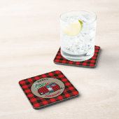 Buffalo Pset met kerstkerstcatper Beverage Coaster Bier Onderzetter (Rechterzijde)