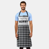 Buffalo Pset Modern mammie Chef Personaliseert Schort (Gedragen)