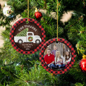 Buffalo Pset Monogram Foto White Truck Keramisch Ornament