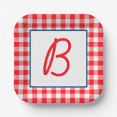 Buffalo Pset Monogrammed Papieren Bordje (Voorkant)