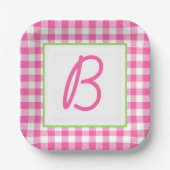 Buffalo Pset Monogrammed Papieren Bordje (Voorkant)