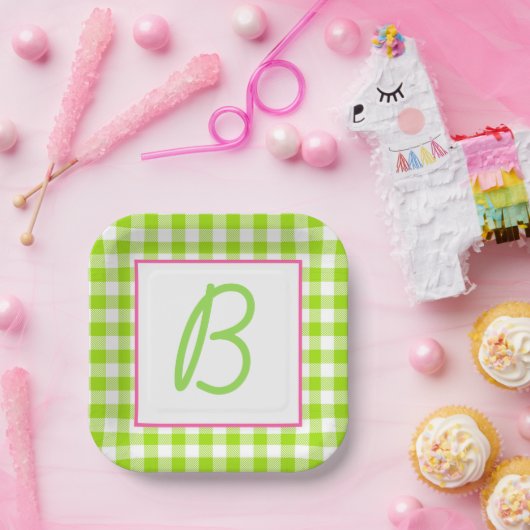 Buffalo Pset Monogrammed Papieren Bordje (Feest)