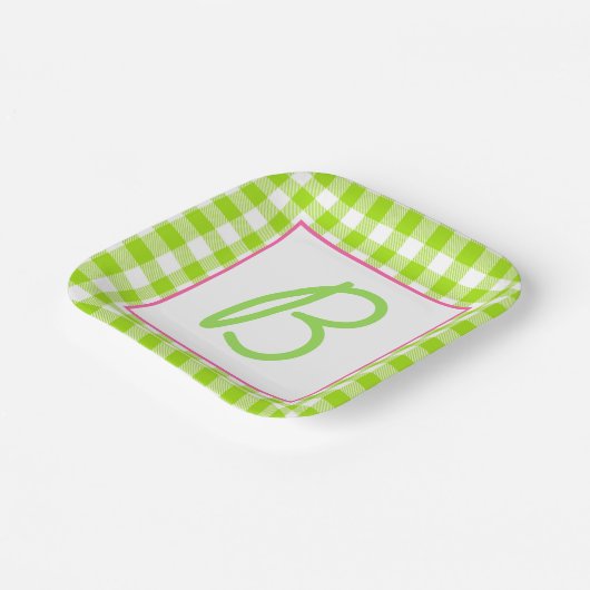 Buffalo Pset Monogrammed Papieren Bordje (Gebogen)