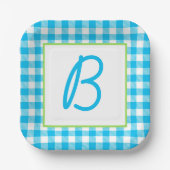 Buffalo Pset Monogrammed Papieren Bordje (Voorkant)