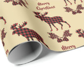 Buffalo Pset Moose Pattern Kerstmis Cadeaupapier (Rol Hoek)