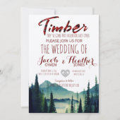 Buffalo Pset Mountain Wedding Kaart (Voorkant)