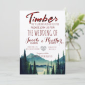 Buffalo Pset Mountain Wedding Kaart (Staand voorkant)