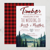 Buffalo Pset Mountain Wedding Kaart (Voorkant / Achterkant)