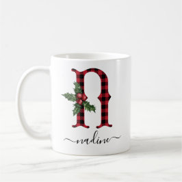 Buffalo Pset N Monogram kerstkoffie Mok