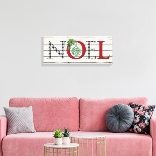Buffalo Pset NOEL, Peace Canvas Print (Insitu (Woonkamer))