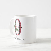 Buffalo Pset O Monogram kerstkoffie Mok (Voorkant links)