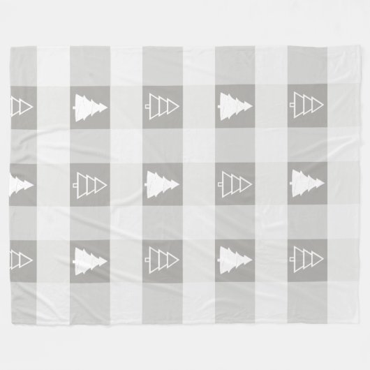 Buffalo Pset Ornament-kerstbomen Fleece Deken (Voorkant (Horizontaal))