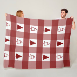 Buffalo Pset Ornament-kerstbomen Fleece Deken