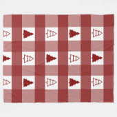 Buffalo Pset Ornament-kerstbomen Fleece Deken (Voorkant (Horizontaal))